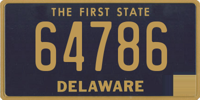 DE license plate 64786