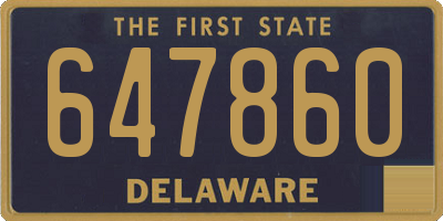 DE license plate 647860
