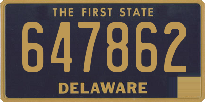 DE license plate 647862