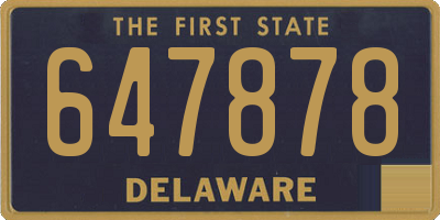 DE license plate 647878