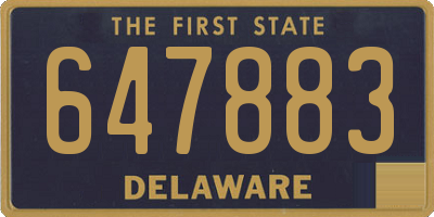 DE license plate 647883