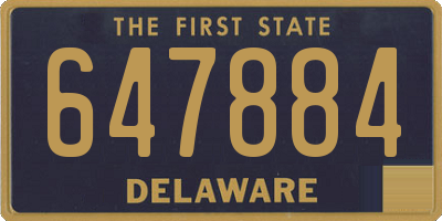 DE license plate 647884