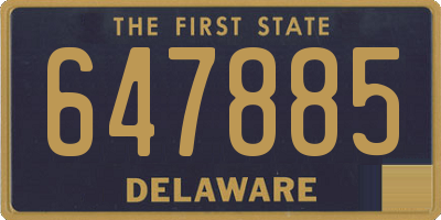 DE license plate 647885