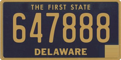 DE license plate 647888