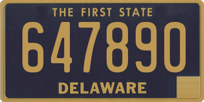 DE license plate 647890