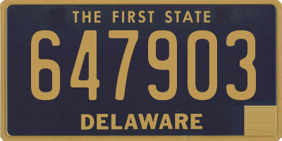 DE license plate 647903