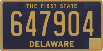 DE license plate 647904