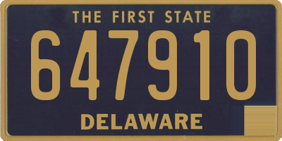 DE license plate 647910