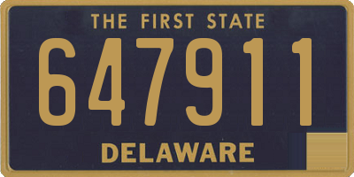 DE license plate 647911