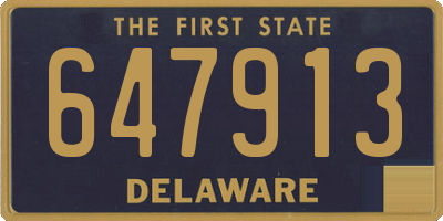 DE license plate 647913