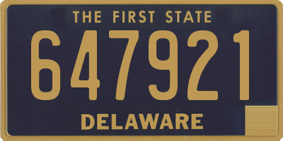 DE license plate 647921