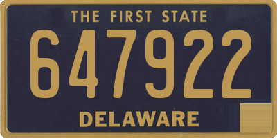 DE license plate 647922