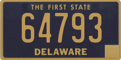 DE license plate 64793