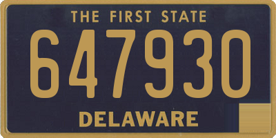 DE license plate 647930