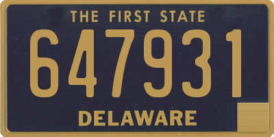 DE license plate 647931