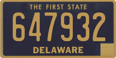 DE license plate 647932