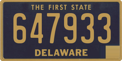 DE license plate 647933
