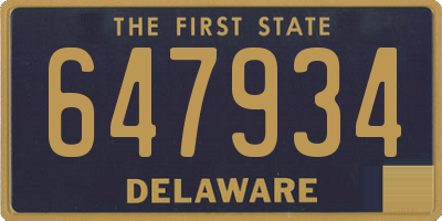 DE license plate 647934