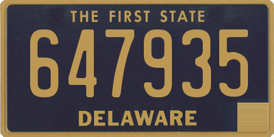 DE license plate 647935