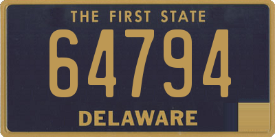 DE license plate 64794