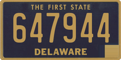 DE license plate 647944