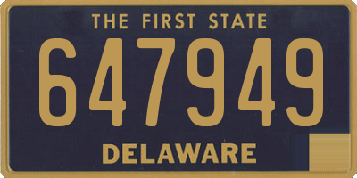 DE license plate 647949
