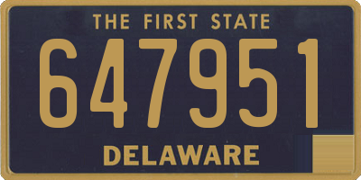DE license plate 647951