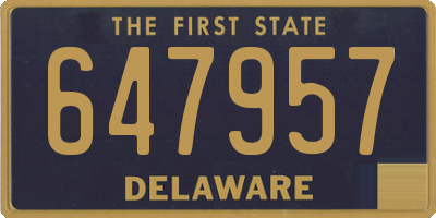 DE license plate 647957
