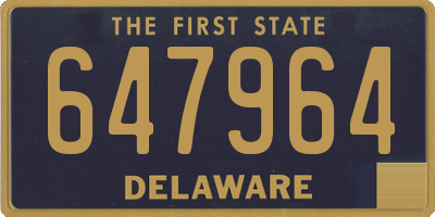 DE license plate 647964