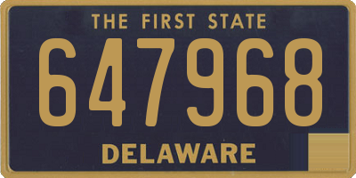 DE license plate 647968