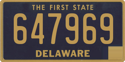 DE license plate 647969