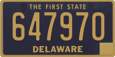 DE license plate 647970