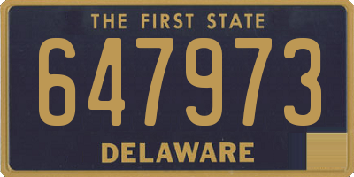DE license plate 647973