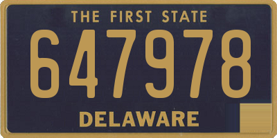 DE license plate 647978