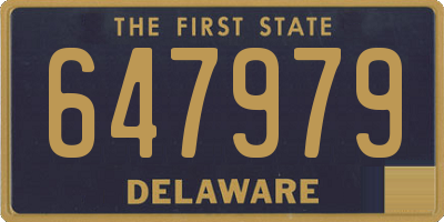 DE license plate 647979