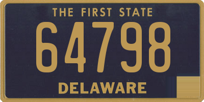 DE license plate 64798