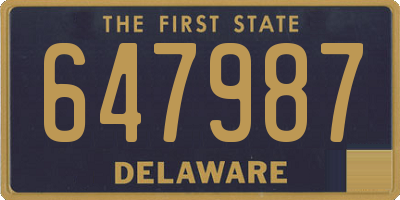 DE license plate 647987