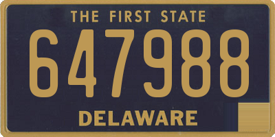 DE license plate 647988