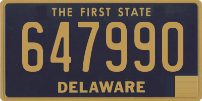 DE license plate 647990