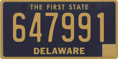 DE license plate 647991