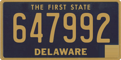 DE license plate 647992