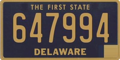 DE license plate 647994