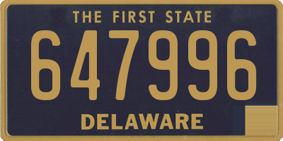 DE license plate 647996