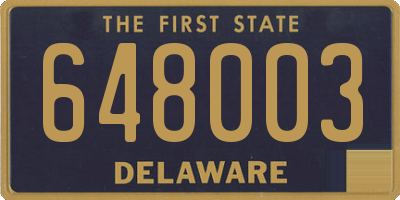 DE license plate 648003