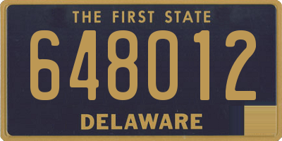 DE license plate 648012