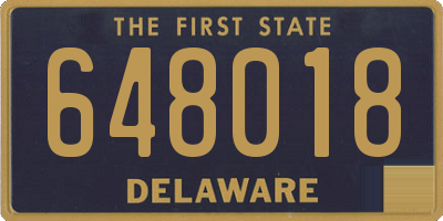 DE license plate 648018