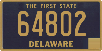 DE license plate 64802