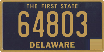 DE license plate 64803