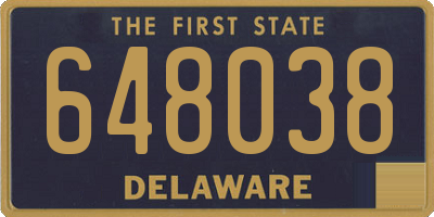 DE license plate 648038