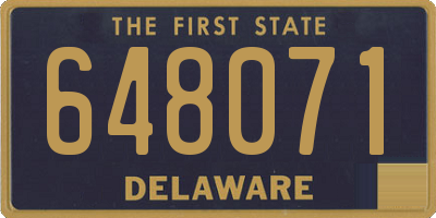DE license plate 648071
